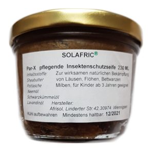 PAR-X  pflegende Natur-Seife gegen Läuse,Bettwanzen, Milbenbefall 230 ml